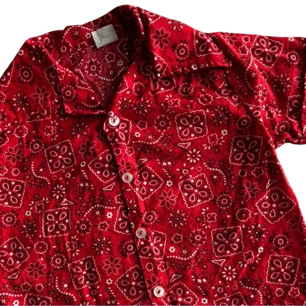 Vintage Kid’s 70's Cowboy Western Jacket &  Bandana Print Button Down- 3T - Picture 9 of 10